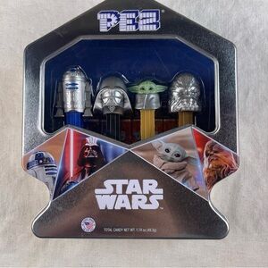DISNEY 100 PLATINUM STAR WARS PEZ SET OF 4 (R2-D2, DARTH VADER, GROGU & CHEWY)